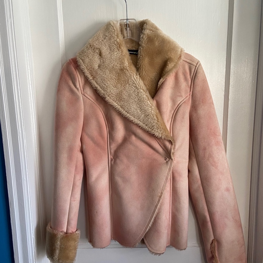 DKNY faux fur sherpa jacket